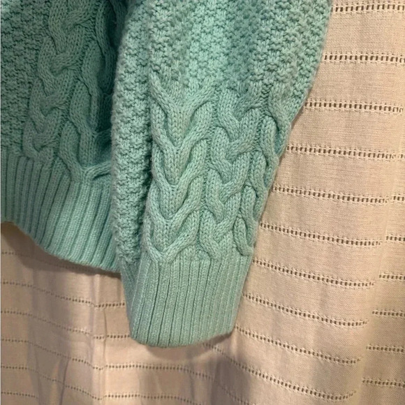 Oversized a.n.a. Mint/Teal Chunky Sweater - Picture 4 of 6